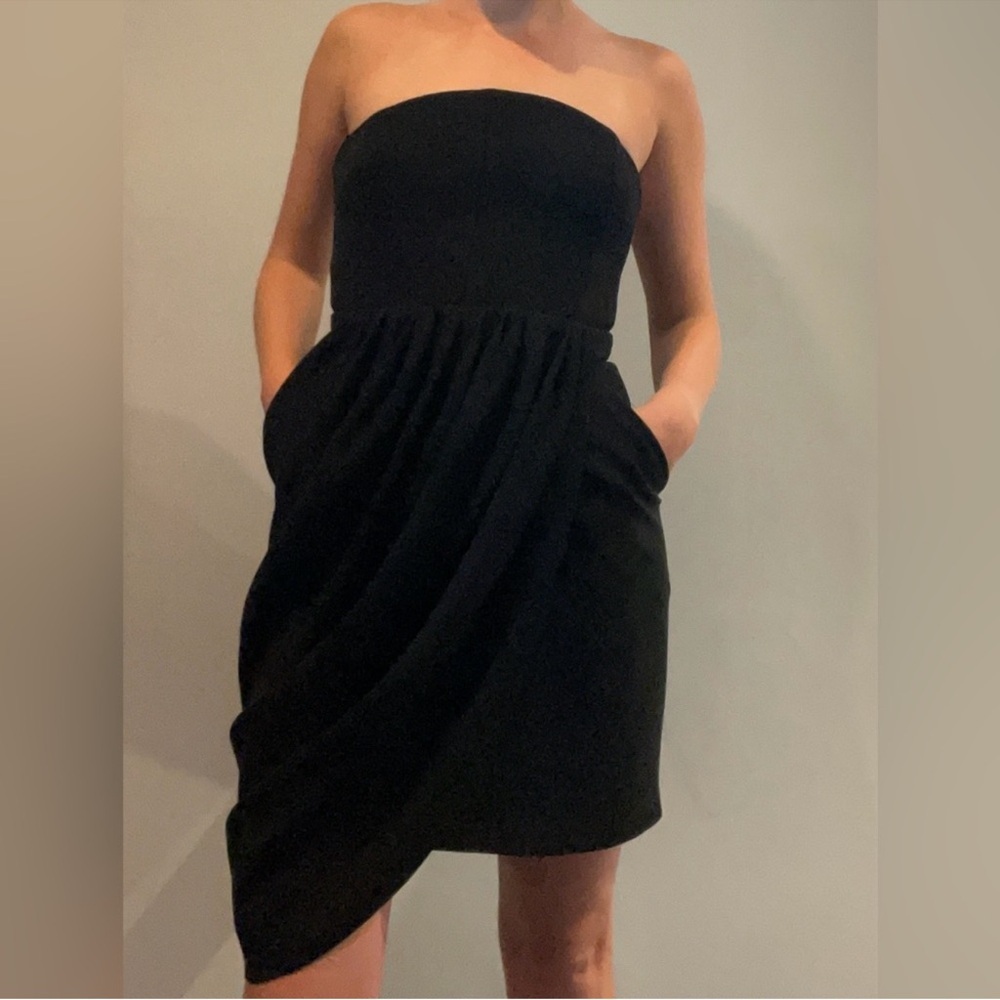 A.L.C Strapless TUBE Asymmetric DRESS Layer Overlap COCKTAIL Evening